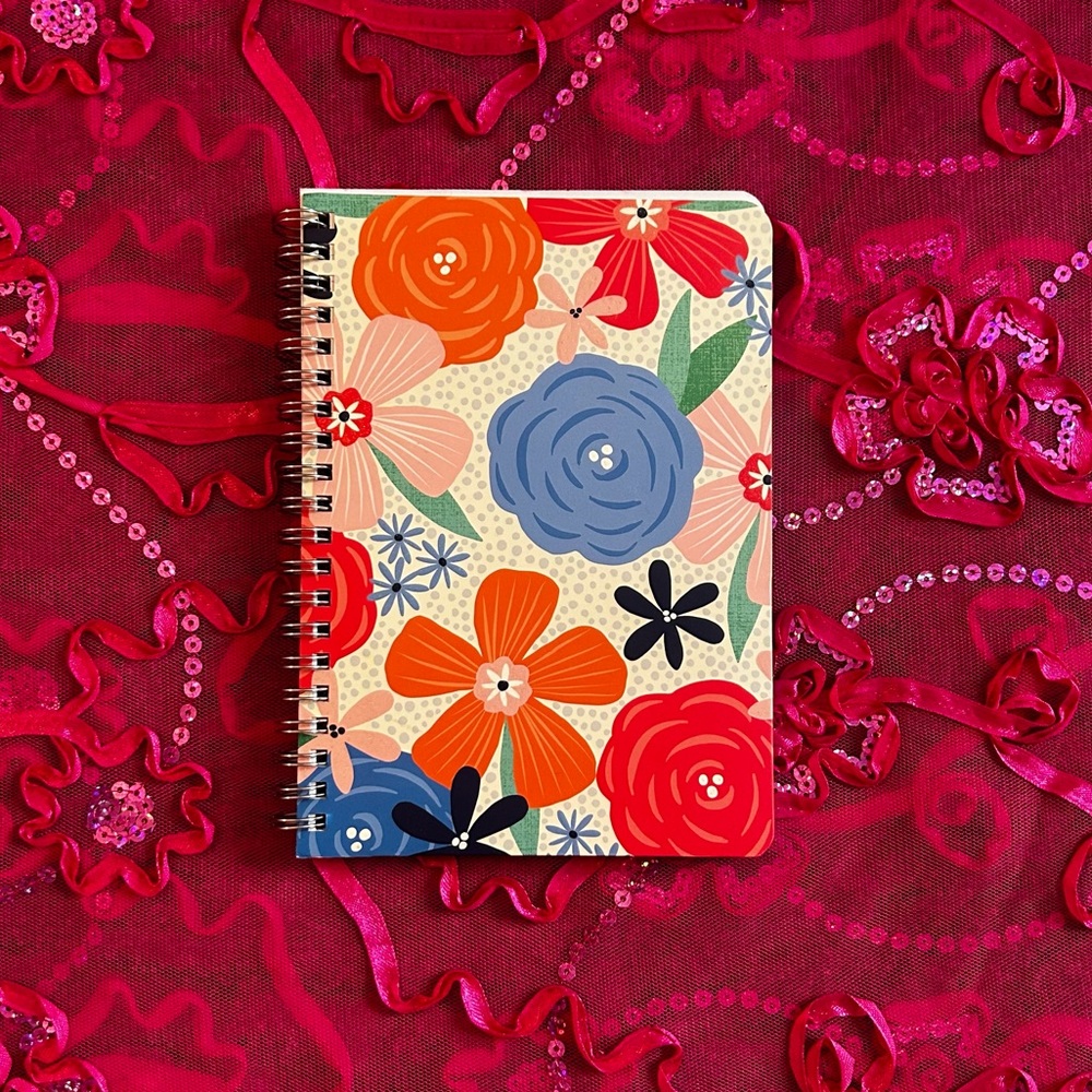 small floral spiral notebook